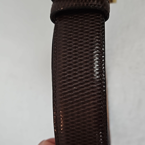 Trafaligar | Men's Embossed Brown Italian Calfskin Leather Belt Sz 36 - Picture 2 of 10